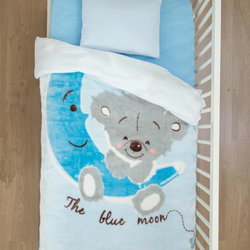 Κουβέρτα Κούνιας Blue Moon Σιέλ